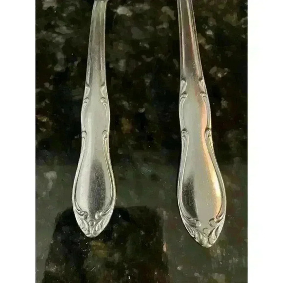 Simeon & George Oneida HOMESTEAD stainless serving‎ dinner fork Spoon Teaspoon - Picture 5 of 13